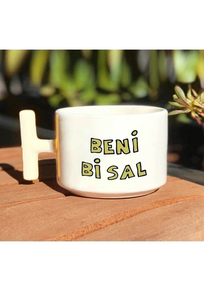 Beni Bi Sal Baskılı Beyaz T Kulp Kupa Bardak