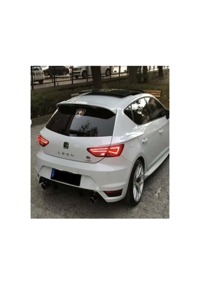 Seat Leon 2013+ Arka Spoiler Plastik Boyalı Beyaz Bagaj Üstü Spoiler Arka Üst Spoiler