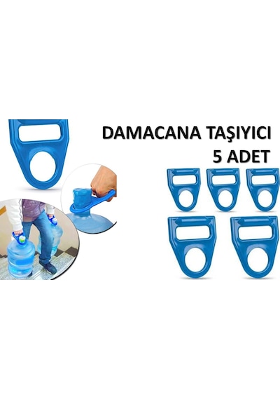 Damacana Taşıyıcı 5 Adet Kolay Kullanım Damacana Taşıma Aparatı Mavi