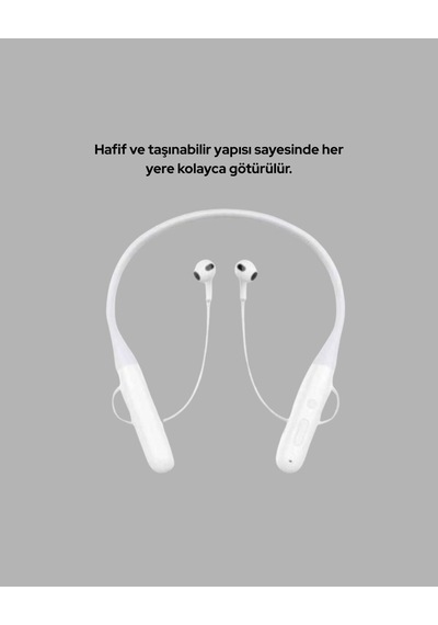 Usb Şarjlı Uzun Ömürlü Boyun Askılı Bluetooth Kulaklık 1