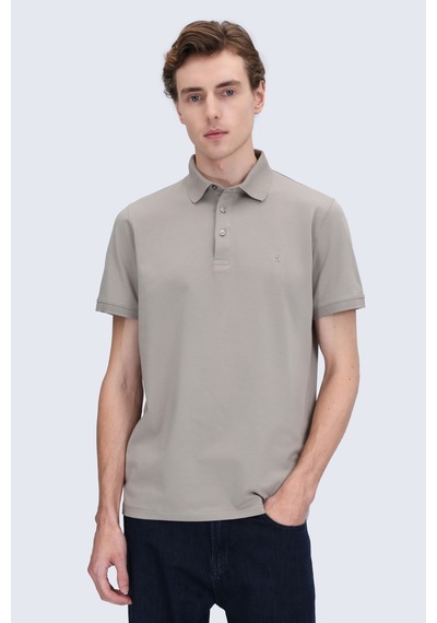 Hatemoğlu Vizon Regular Fit Polo Yaka Pamuklu Tişört