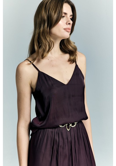 Tosca Askılı Bluz - Bordo-137216 Bordo