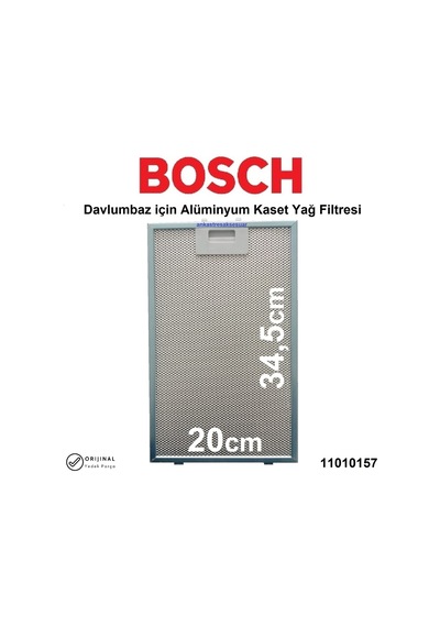 Bosch Uyumlu Dwk065G60M Davlumbaz Filtresi 20X34 5 Aspiratör Filtre