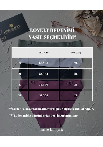 Lovely Kalp Aksesurlı Orijinal Lazer Kesim Dikişsiz İthal Külot/s Beyaz