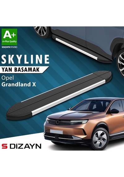 S-dizayn Opel Grandland 2 Elektrikli Skyline Aluminyum Yan Basamak 193 Cm 2024 Üzeri A+ Kalite