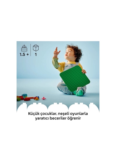 LEGO® DUPLO® Yeşil Yapım Plakası 10460 - 18 Ay ve Üzeri Küçük Çocuklar İçin Yaratıcı Oyunları Teşvik Eden Sergileme Zemini