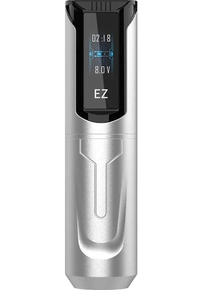 Ez P5 Silver 3.5mm Stroke Dokunmatik Ekran Kablosuz Dövme Makinesi - Gri