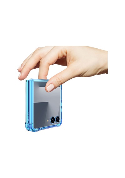 Subutu Galaxy Z Flip 7 Kılıf Zore Full Camlı Kıpta Kapak - Siyah Siyah