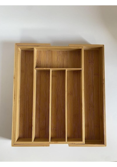 Mien Bambu Ayarlanabilir Çekmece İçi Kaşıklık, 5-7 Bölmeli, Kahverengi, 37 X 49 Cm Diğer