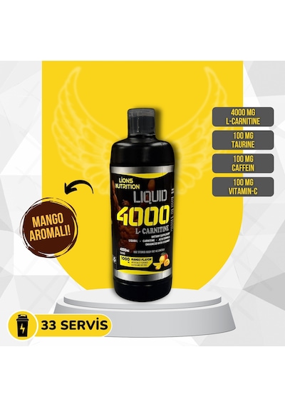 Lions Nutrition L-carnitine 4000 MG Mango Aromalı 1 L