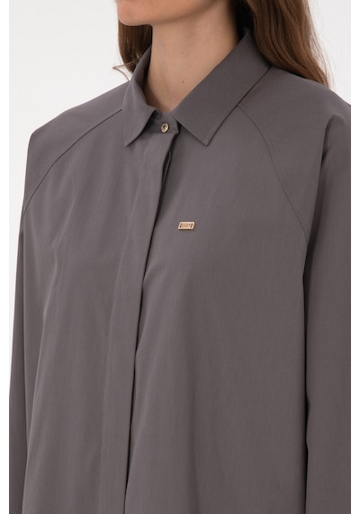 U.s. Polo Assn. Kadın Gri Gömlek Desenli 50316399-vr024 Gri
