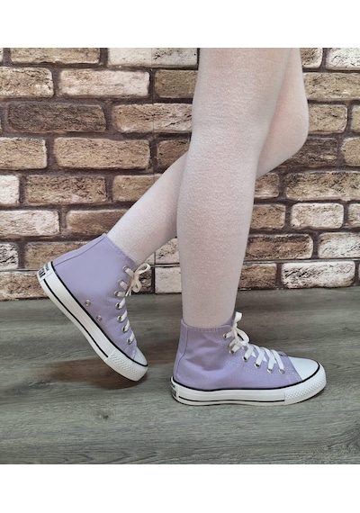Yarım Bilek Kot Keten Bağcıklı Günlük Rahat Esnek Düz Şeffaf Taban Bez Ayakkabı Sneaker Lila Yarım Bilek Kot Keten Bağcıklı Günlük Rahat Esnek Düz Şeffaf Taban Bez Ayakkabı Sneaker Lila
