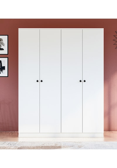 Metalia Gm 052 4 Kapılı Düğme Kulplu Gardrop