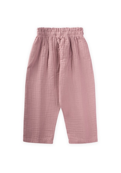 Cigit Beli Fırfırlı Geniş Kesim Müslin Pantolon 1-8 Yaş Bakır Bakır