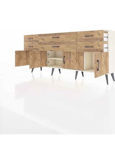 Arges Konsol 2 Raflı 6 Çekmeceli 4 Kapaklı 176x30x83 Aytaşı-çam/çam Çam/çam Arges Konsol 2 Raflı 6 Çekmeceli 4 Kapaklı 176x30x83 Aytaşı-çam/çam Çam/çam