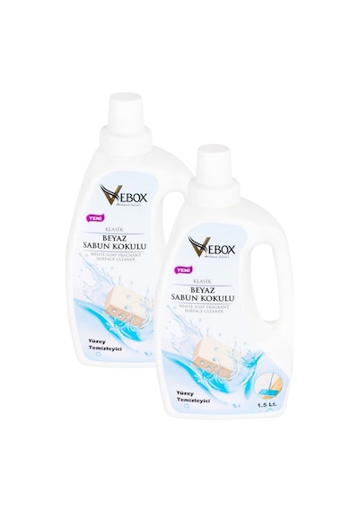 Vebox Beyaz Sabun Kokulu Yüzey Temizleyici 2 x 1500 ML