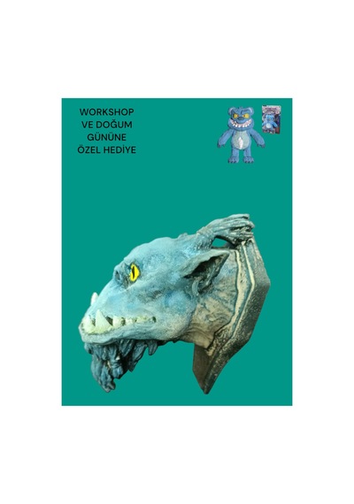 3d Stretchapalz Evil Bear Series Boyanmış Duvar Dekoru Dekoratif - Hediyelik Figür