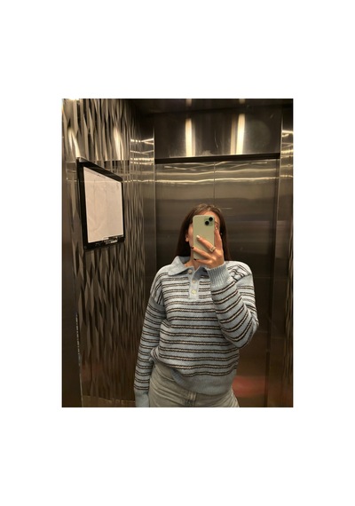 Maison Velora Kadın Mavi Siyah Çizgili Basic Oversize Polo Yaka Yarım Pat Düğmeli Triko Kazak-27aj002 Mavi 923050279 Mavi Maison Velora Kadın Mavi Siyah Çizgili Basic Oversize Polo Yaka Yarım Pat Düğmeli Triko Kazak-27aj002 Mavi 923050279 Mavi