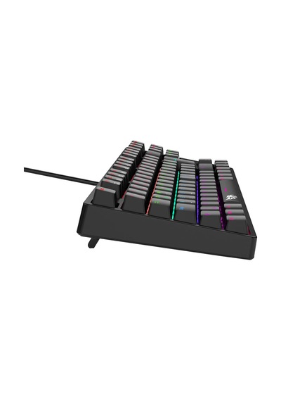 Gameagle 87 Tuşlu Kablolu Mekanik Hissiyatlı Rgb Gaming Klavye Kırmızı Switch Örgü Kablolu Siyah Oyuncu Klavyesi Tenkeyless