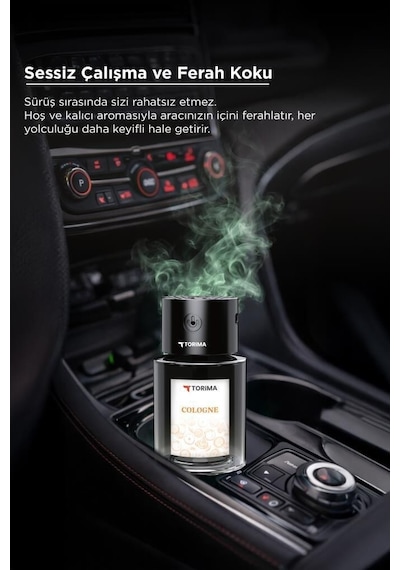 Torima Tcf-03 Araç İçi Hava Nemlendirici & Hareket Algılamalı Koku Makinesi Cologne Esansı 120ml Aromaterapi Difüzör Araç Kokusu Torima Tcf-03 Araç İçi Hava Nemlendirici & Hareket Algılamalı Koku Makinesi Cologne Esansı 120ml Aromaterapi Difüzör Araç Kokusu
