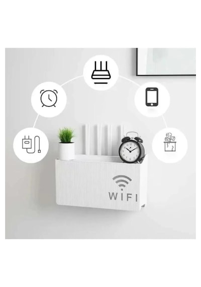 Tineke Gri Wifi Kutusu Duvar Asılabilir Sigorta Ve Modem Saklama Kutusu 25x15x6 Cm Gri