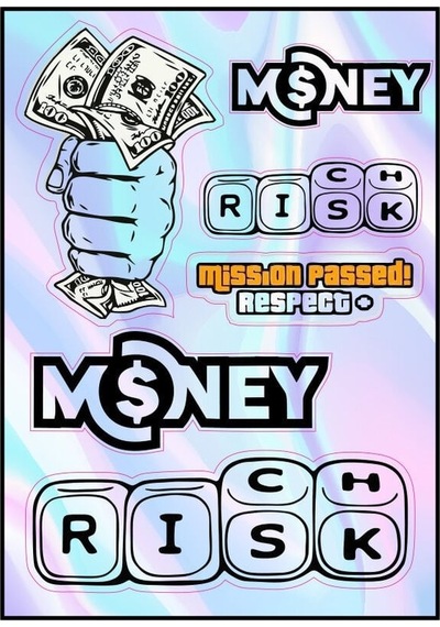 Motosiklet Money Rısk Hologram Çoklu Sticker Diğer