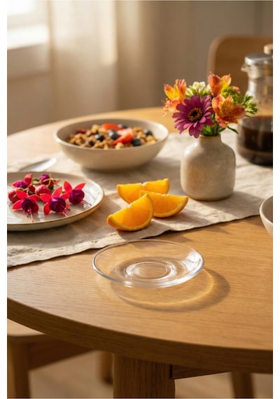 LAV Klasik Cam Çay Tabağı  - 6 Kişilik