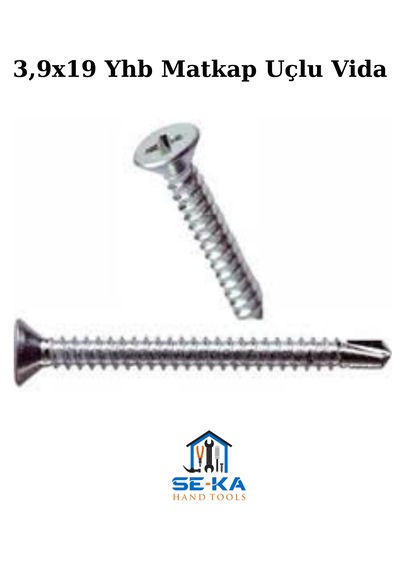 3,9x19 Yhb Matkap Uçlu Vida-1.9 Cm Akıllı Vida 50 Adet 3.9 x 19 MM