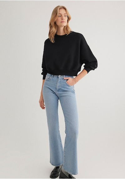 Mavi Kadın Bısıklet Yaka Sweatshırt Siyah 1s10307-900 Siyah