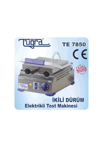 Tuğra Te-7850 8 Dilim İkili Döküm Elektrikli Dürüm Tost Makinası