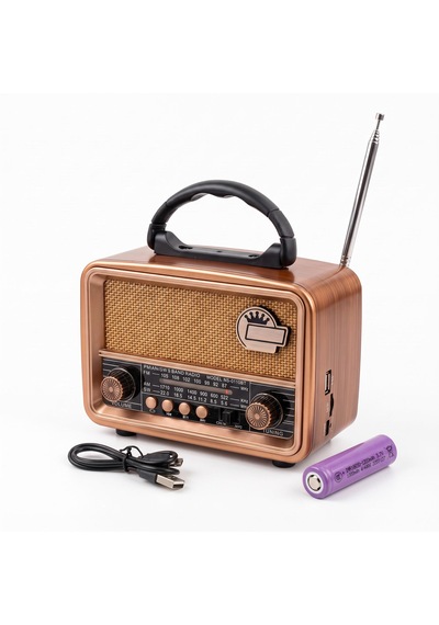 Nns-8110bt Retro Nostaljik Radyo Bluetooth Usb & Micro Kart Destekli 1200mah Şarjlı Taşınabilir Kamp Ve Ev Tipi Müzik Çalar