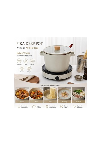 Fika 9 Parça Tencere Ve Tava Set Bej Çok Renkli