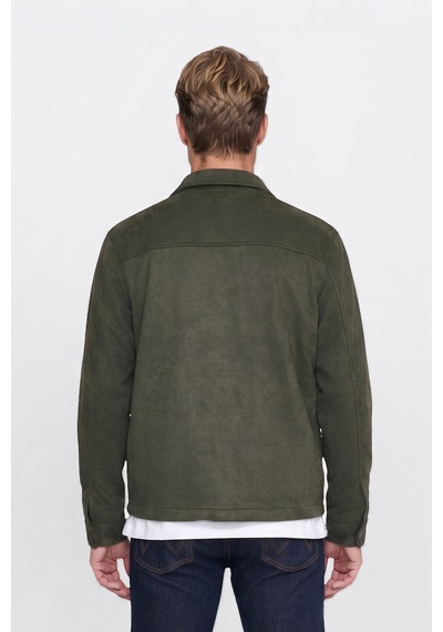 Wrangler Regular Fit Gömlek Yaka Cepli Erkek Bomber Ceket W2620022801 Haki