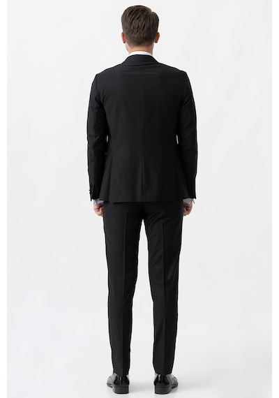 White Stone Trento D111 Slim Fit 6 Drop Damatlık Siyah - 44 Siyah