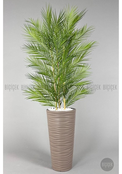 Biçiçek Yapay Areka Palmi̇yesi̇ 150 Cm 33 Yaprak Mocha Kumsal Saksıda
