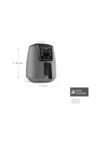 Karaca Air Pro Cook XL 2 in 1 Konuşan Airfryer Fritöz 4 Kişilik