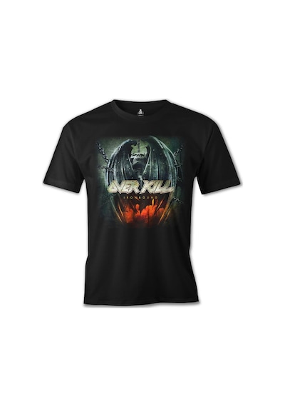 Overkill  Iron Bound Baskılı Siyah Erkek Tshirt 001