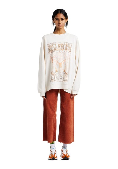 Billabong Ebjft00119 Ride In Sweat Krem Kadın Sweatshirt Krem