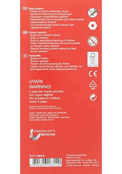 Faber-castell Karton Kutu Renkli Boya Kalemi, 12 Renk, Yumuşak Ve Canlı Renkler, Kolay Açılır, Kırılmaya Dayanıklı Uçlar, Uç Kırılmasına Karşı Dayanıklılığı Artıran Özel Yapıştırma Sistemi 124-Pembe Faber-castell Karton Kutu Renkli Boya Kalemi, 12 Renk, Yumuşak Ve Canlı Renkler, Kolay Açılır, Kırılmaya Dayanıklı Uçlar, Uç Kırılmasına Karşı Dayanıklılığı Artıran Özel Yapıştırma Sistemi 124-Pembe