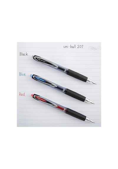 Mavi Siyah Kırmızı 3 Adet Uniball Signo 207 0.7 Mm Roller Umn-207 Likit Mürekkepli Pilot Kalem
