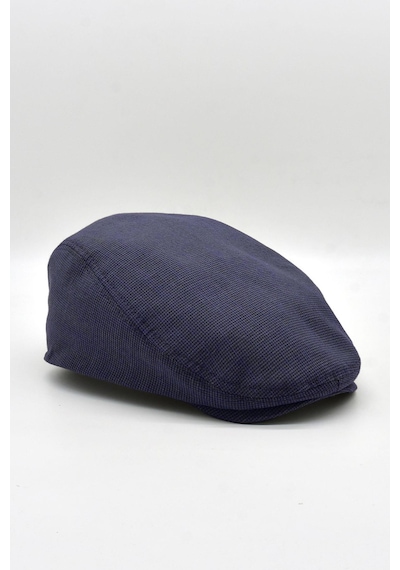 Külah Erkek Dokulu London Kasket Lacivert Flat Cap Şapka - Standart Lacivert