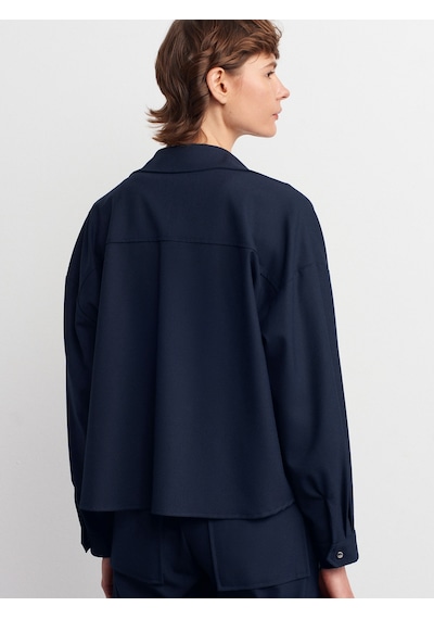 Dilvin 50522 Oversize Gömlek-lacivert Lacivert