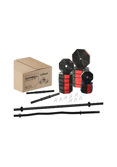 Tanspor 100 KG  Halter Full Kısa + Uzun Düz + Z Bar Dambıl Seti