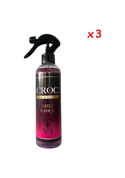 Croc Oda Kokusu No:4 Gizli Bahçe 3 X 400ml Sprey Şişe