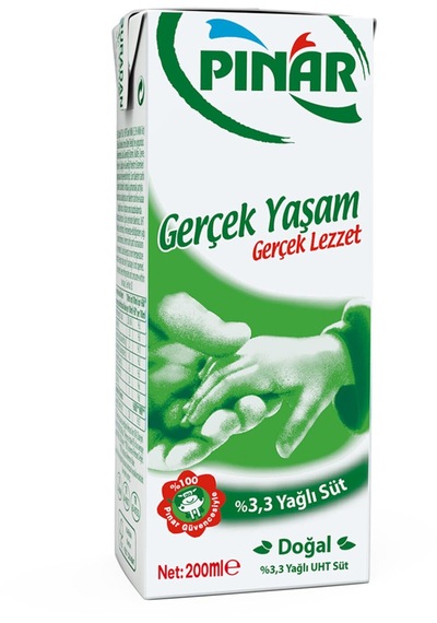 Pınar %3,3 Yağlı Süt 200 Ml X 24 Adet