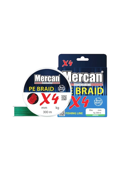 PE Braıd X4 300 M. 1X1 Yeşil Makara Misina