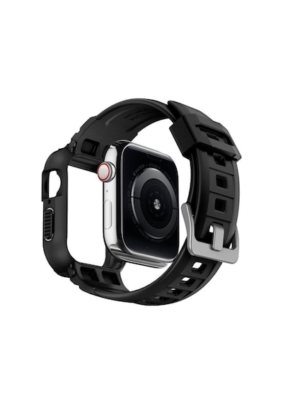 Spigen Apple Uyumlu  Watch Serisi 40mm / 41mm Kılıf, Rugged Armor Pro Black - Acs00546