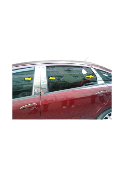Fiat Linea Krom Cam Direği 2007-20219 8 Parça Paslanmaz Çelik K