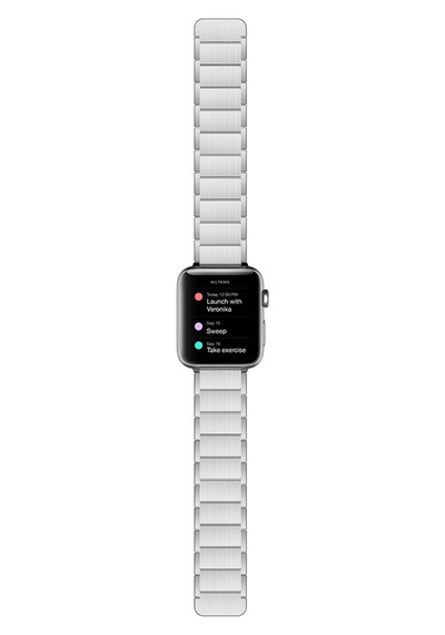 Watch 10 42mm Uyumlu Magnetik Metal Kordon Raptic Classic Serisi Gümüş