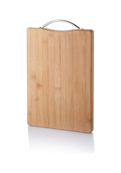 Metal Tutacaklı Lüx Bambu Kesme Tahtası 30cm X20cmx1.8cm Royaleks-67458 Belirtilmemiş